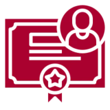 Award certificate graphic with person icon