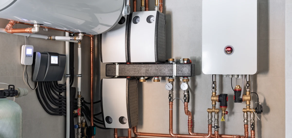 Modern heating system installation