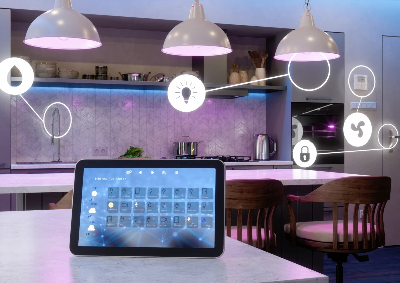 Smart kitchen with tablet controls