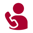Telephone user silhouette graphic