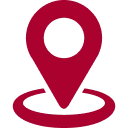 GPS marker graphic in red color.