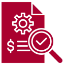 Financial report inspection graphic